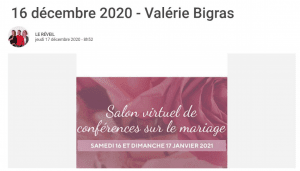 Salon virtuel de conférences sur le mariage