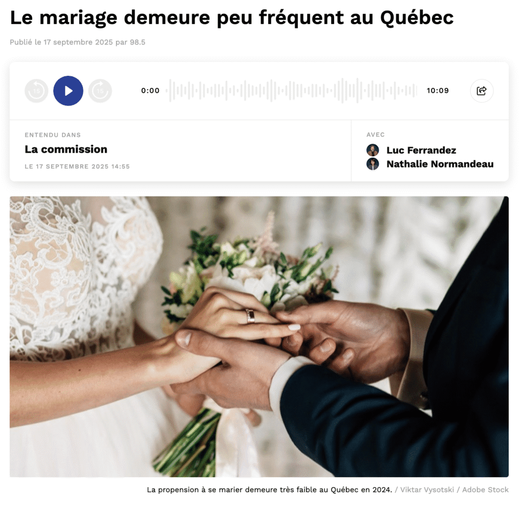 Le mariage demeure peu fréquent au Québec 3 Screenshot 2025 10 28 at 11.17.57 AM
